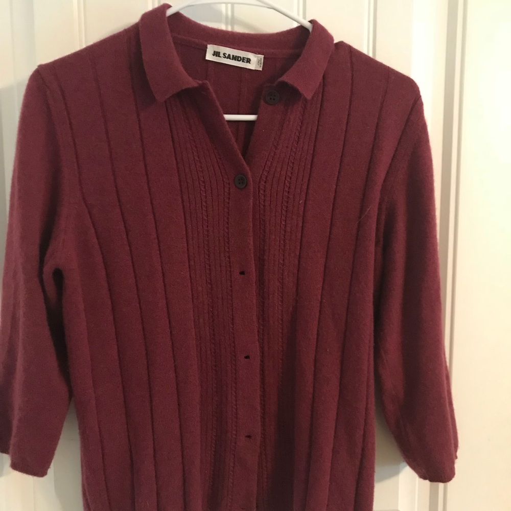Jil Sander 100% cashmere cardigan